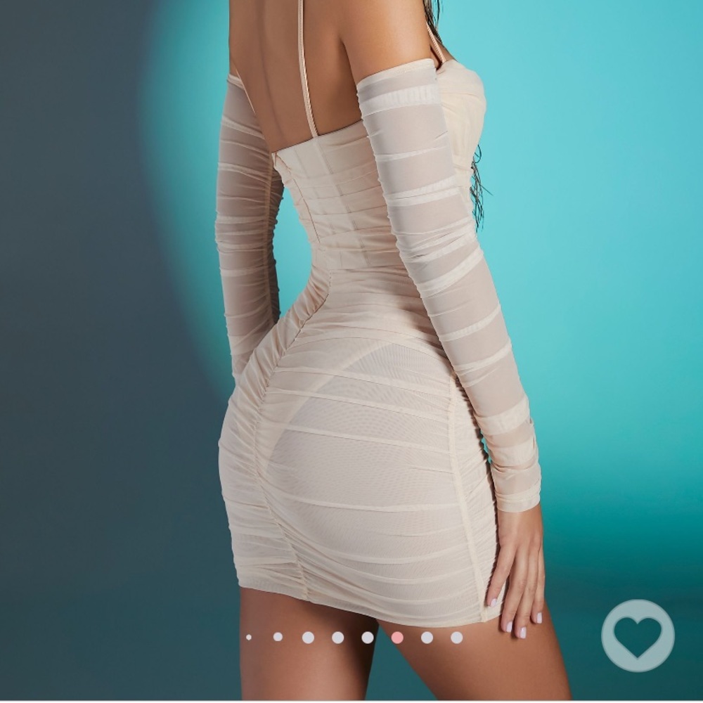 Oh polly mesh bodycon dress NWT
